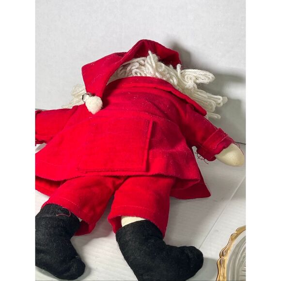 Primitive handmade? Muslin stuffed Santa 15.5” tall. - Picture 8 of 12